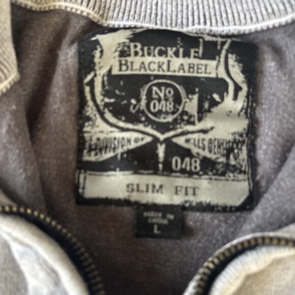 BKE Buckle Women's Sweater Dark Gray Size Large Long Sleeve Pullover 1/4 Zip - Picture 6 of 11